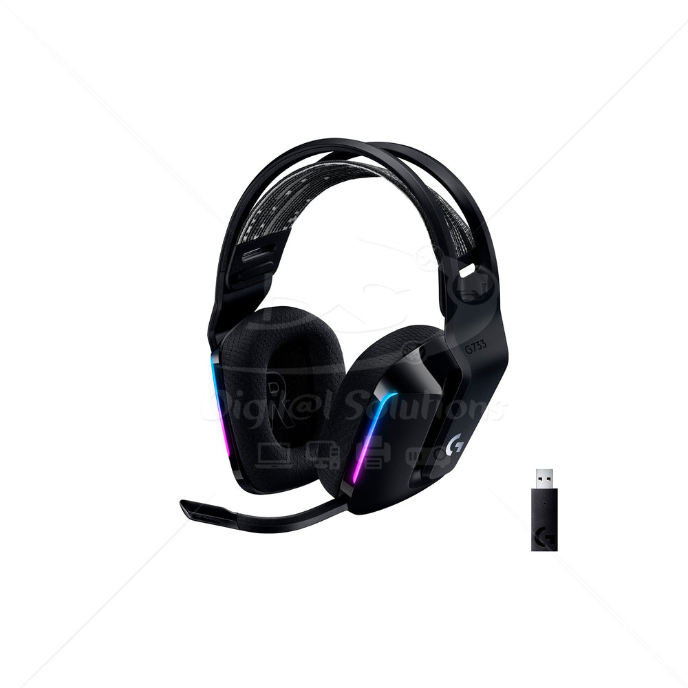 Audífonos G733 con micrófono inalámbricos LIGHTSPEED RGB para gaming