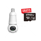 Cámara de Vigilancia Bulb Cam 5MP WiFi Imou IPC-S6DN-5M0WEB, 1296p, Micrófono, WiFI 2.4-5GHz, IR: 25m Color - 350 Lumens - Bulb 5.2W