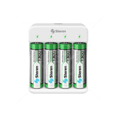 Cargador de Baterías STEREN CRG-016 con 4 Baterías AA
