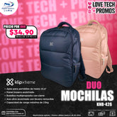 DUO Mochila Klip Xtreme KNB-426 y KNB-426PK