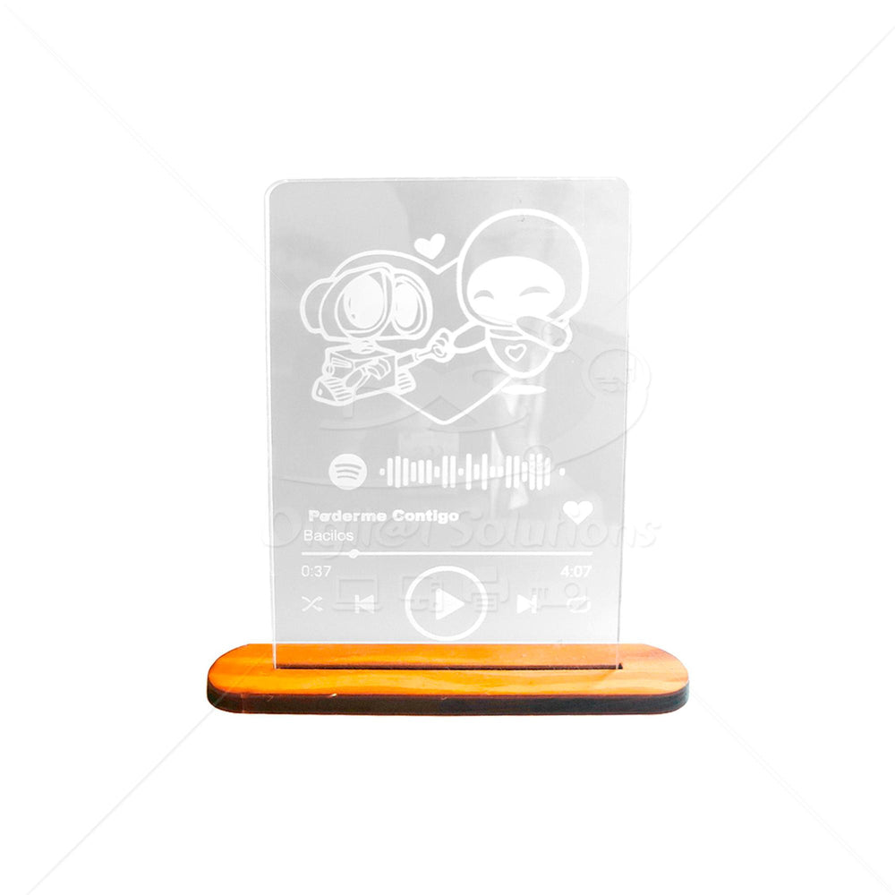 Acrílico con Grabado de Spotify