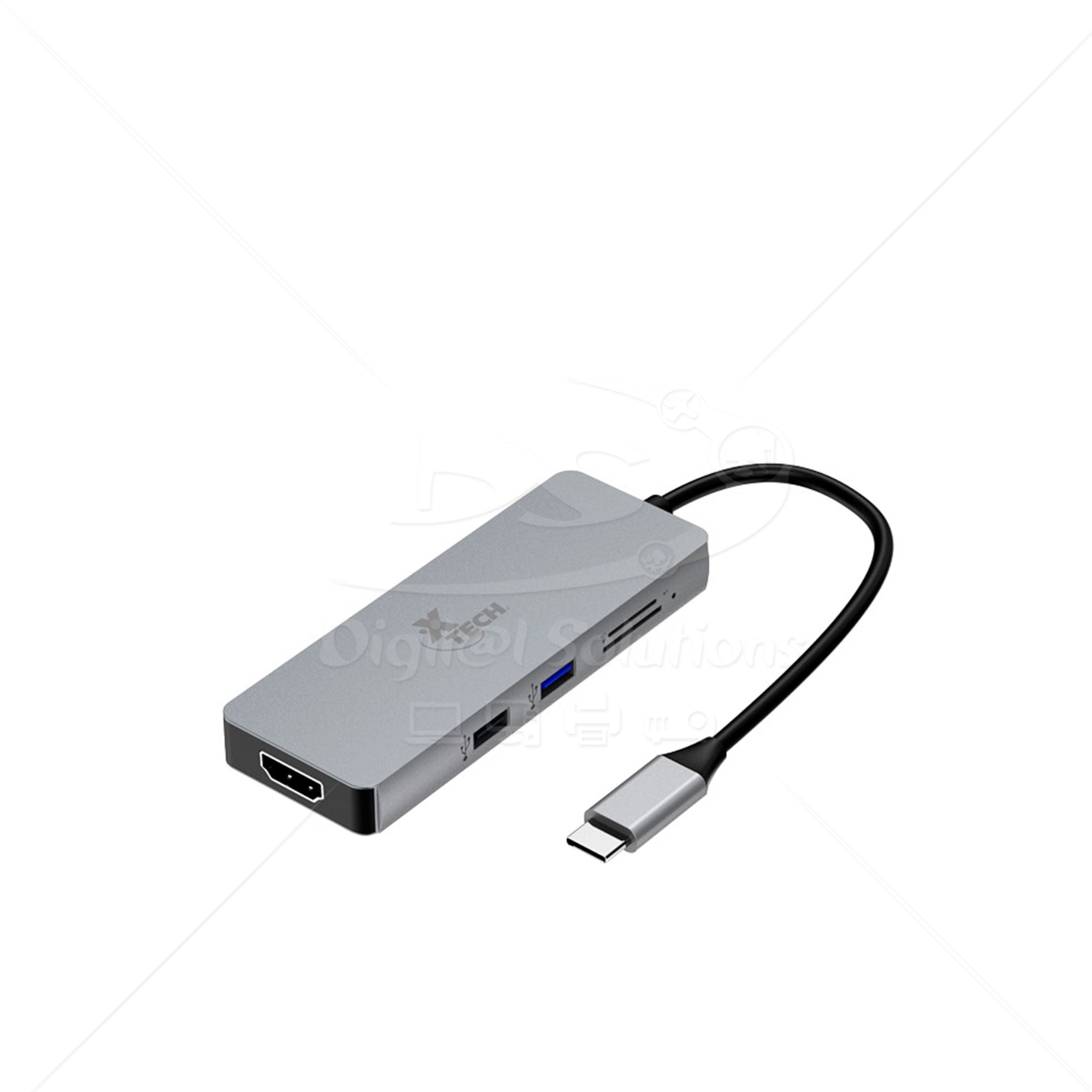Adaptador Xtech XTC-564 Multipuerto USB Tipo C 5 en 1
