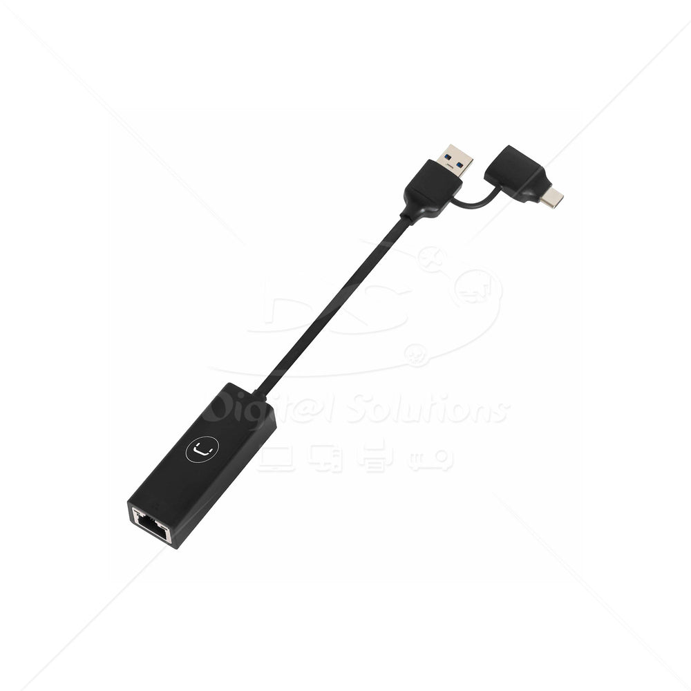 Adaptador de Red Dual USB 3.0 y Tipo C UNNO AD3007BK
