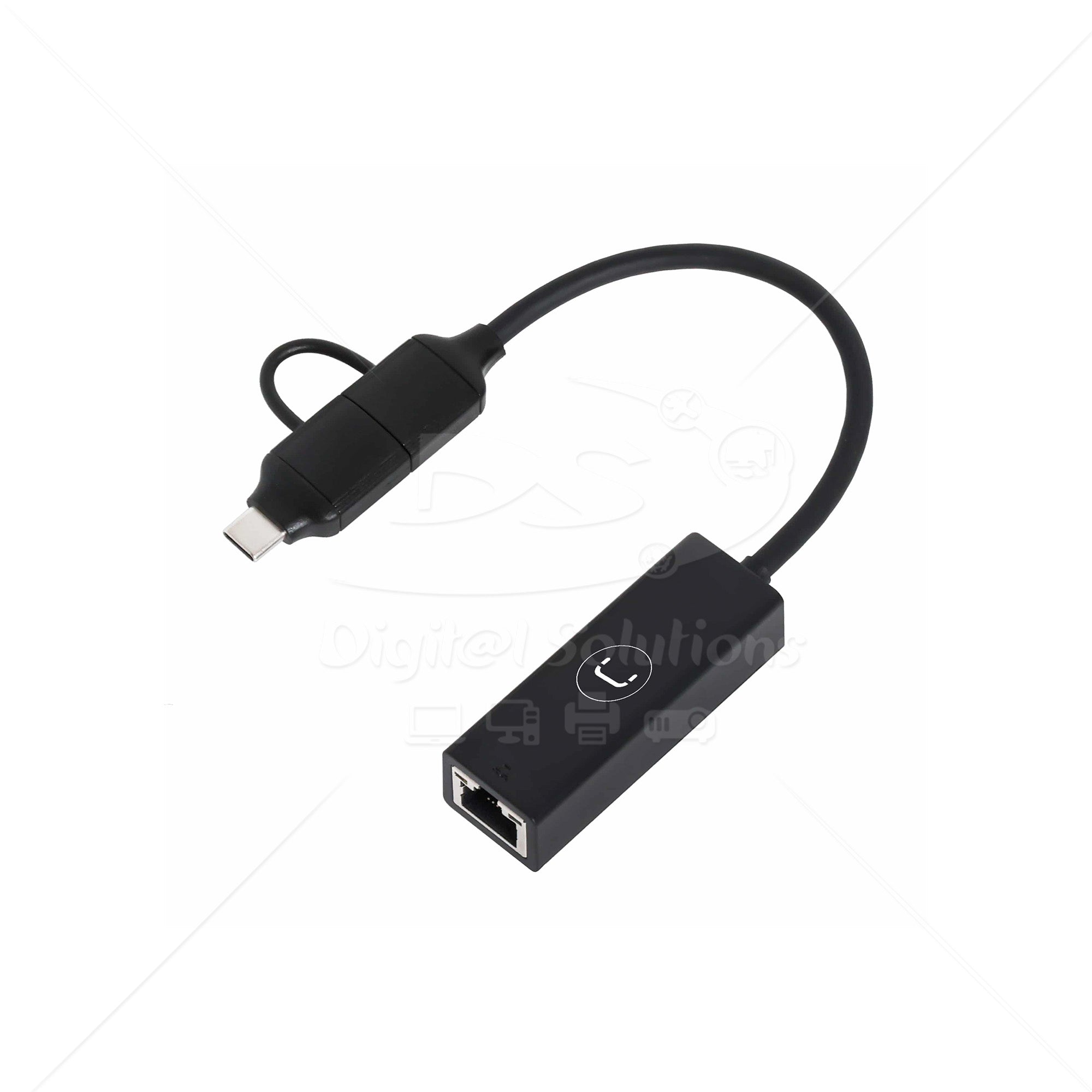 Adaptador de Red Dual USB 3.0 y Tipo C UNNO AD3007BK