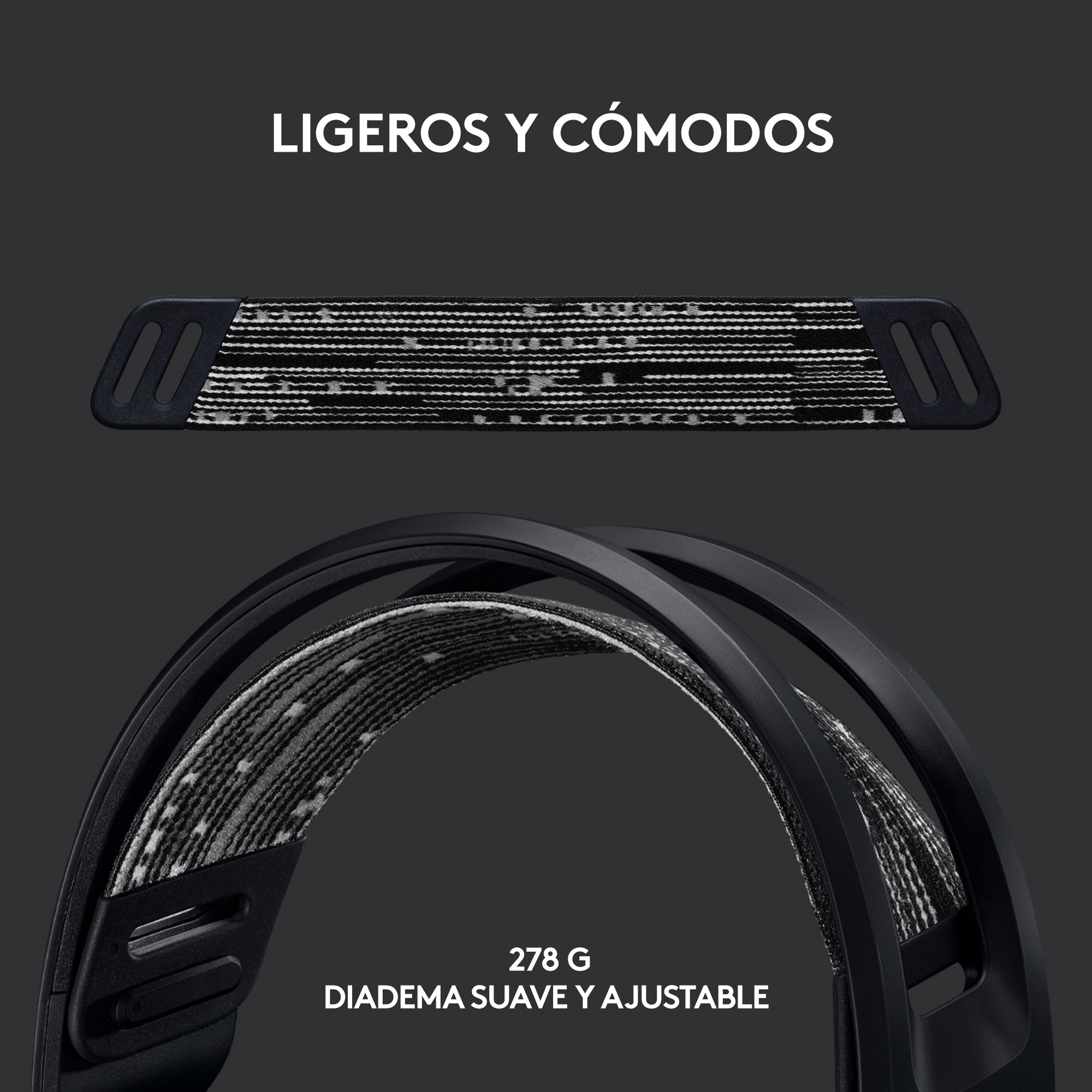 Audífonos G733 con micrófono inalámbricos LIGHTSPEED RGB para gaming