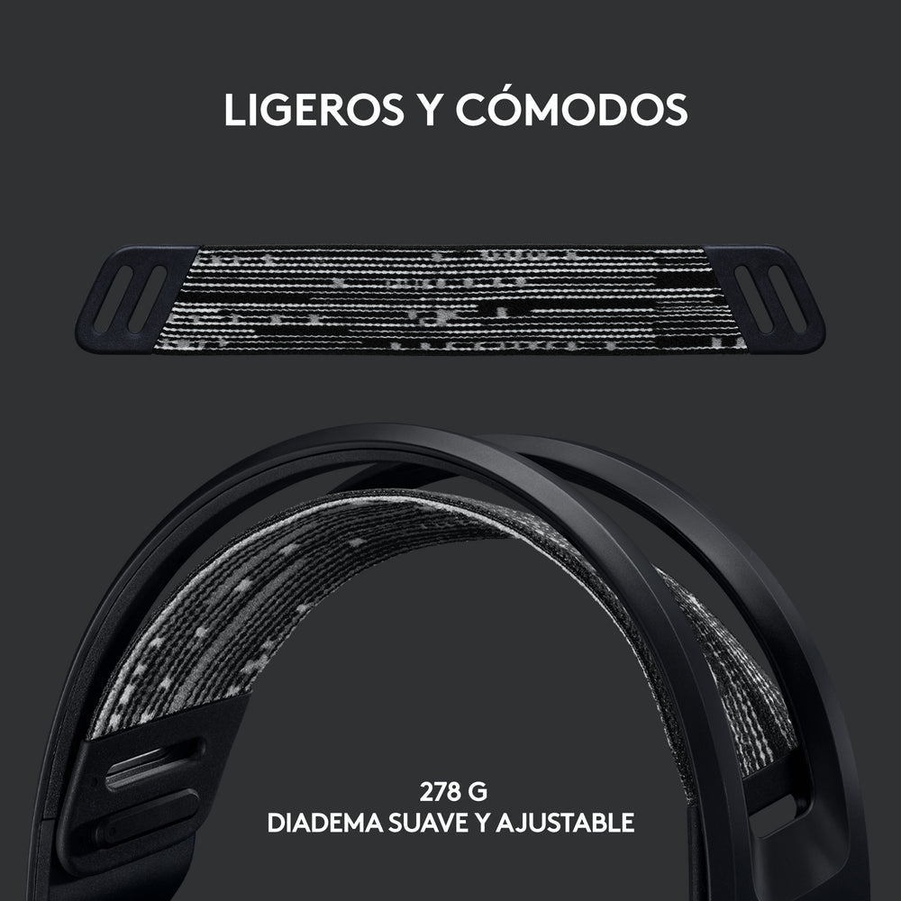 Audífonos G733 con micrófono inalámbricos LIGHTSPEED RGB para gaming