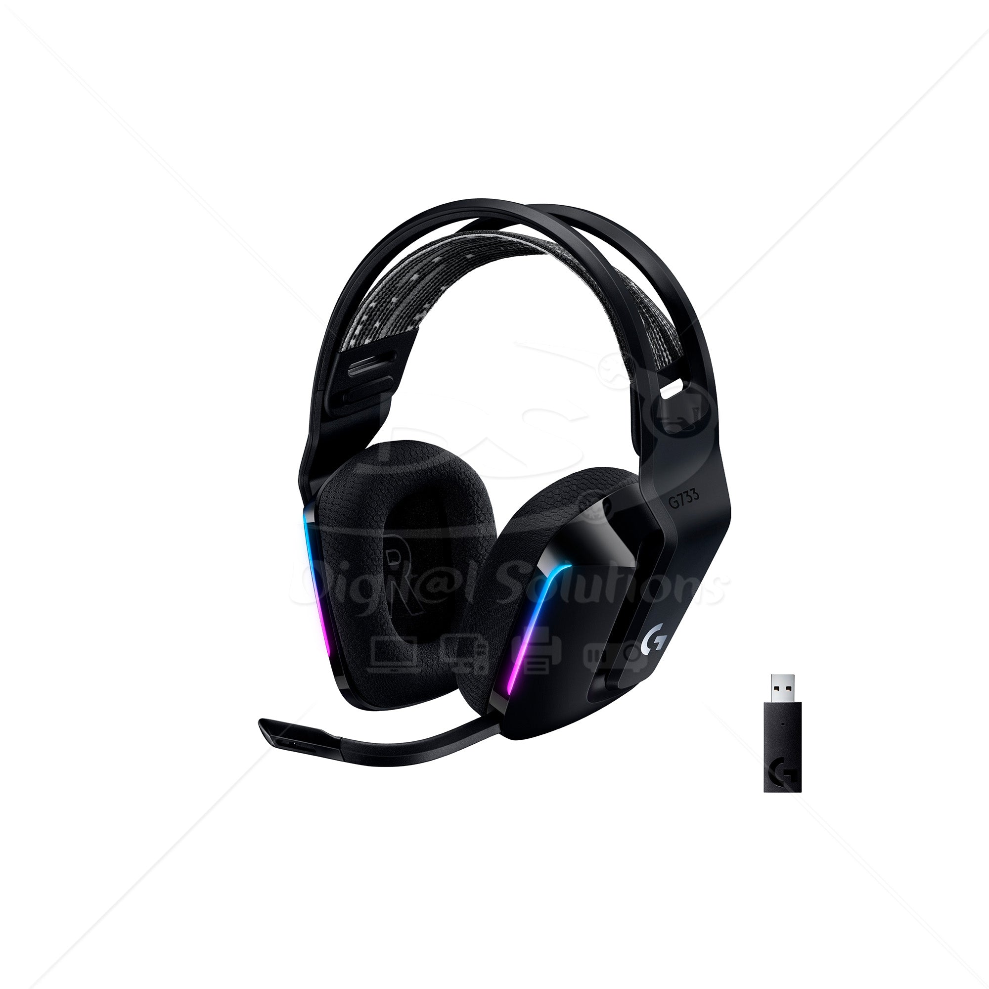 Audífonos G733 con micrófono inalámbricos LIGHTSPEED RGB para gaming