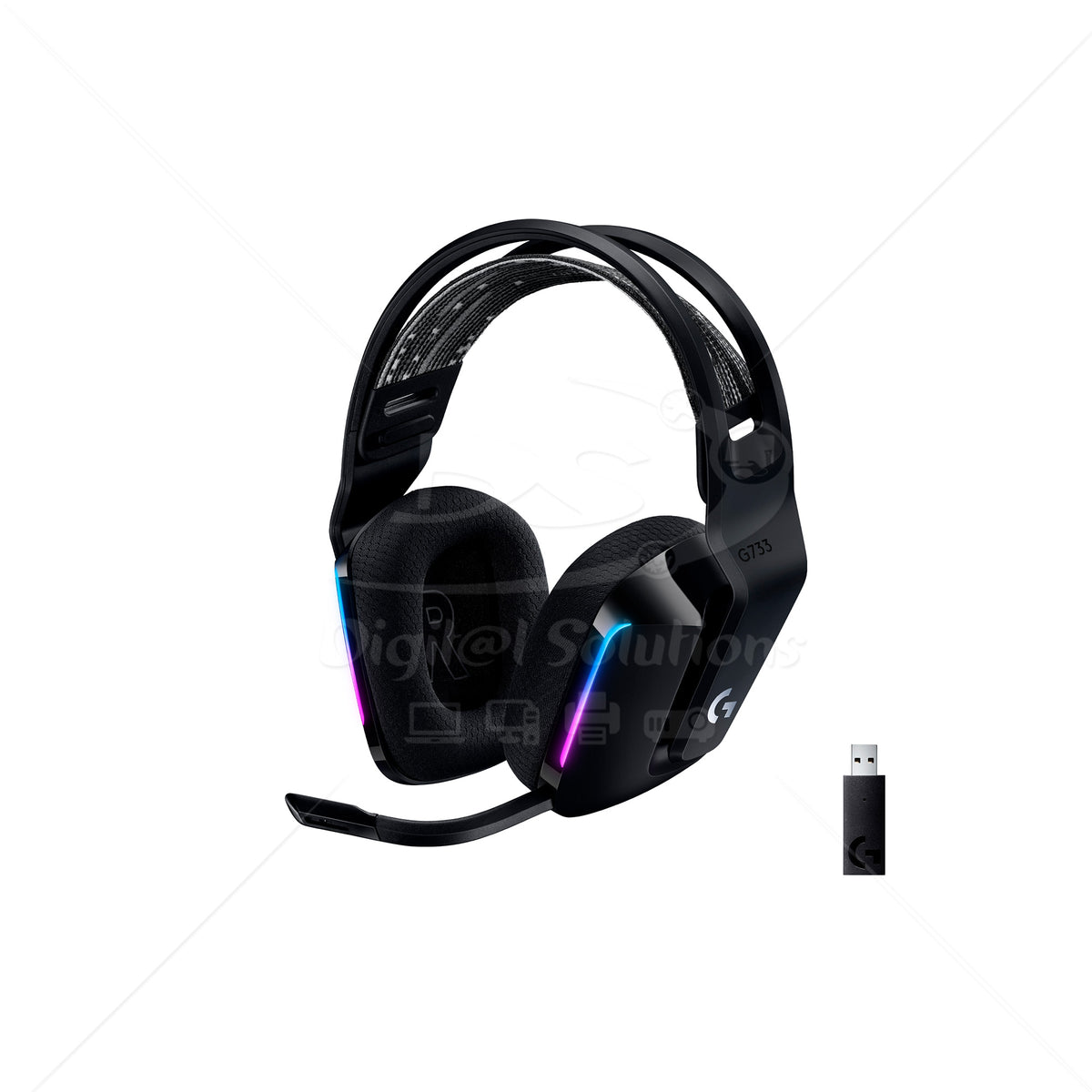 Audífonos G733 con micrófono inalámbricos LIGHTSPEED RGB para gaming