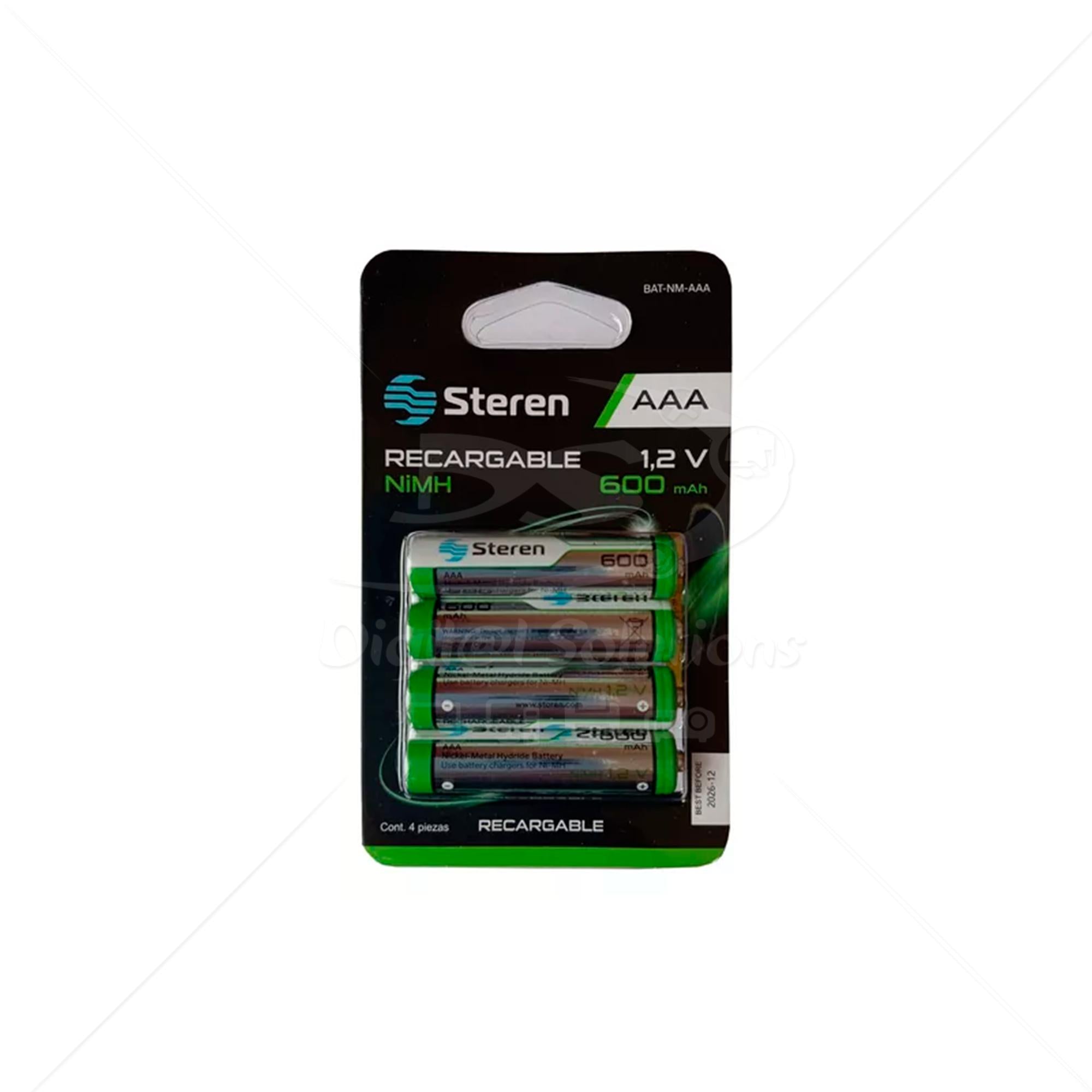 Batería Recargable Steren BAT-NM-AAA/600 AAA 4Pzs