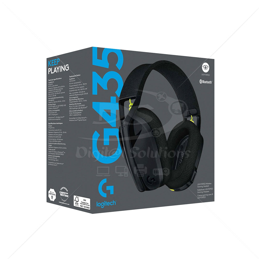 Audífono Gamer Logitech G435 Bluetooth Negro con Micrófono