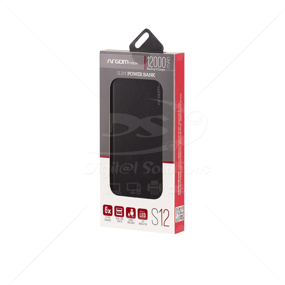 Cargador Portatil Argom ARG-PB-1150Bk