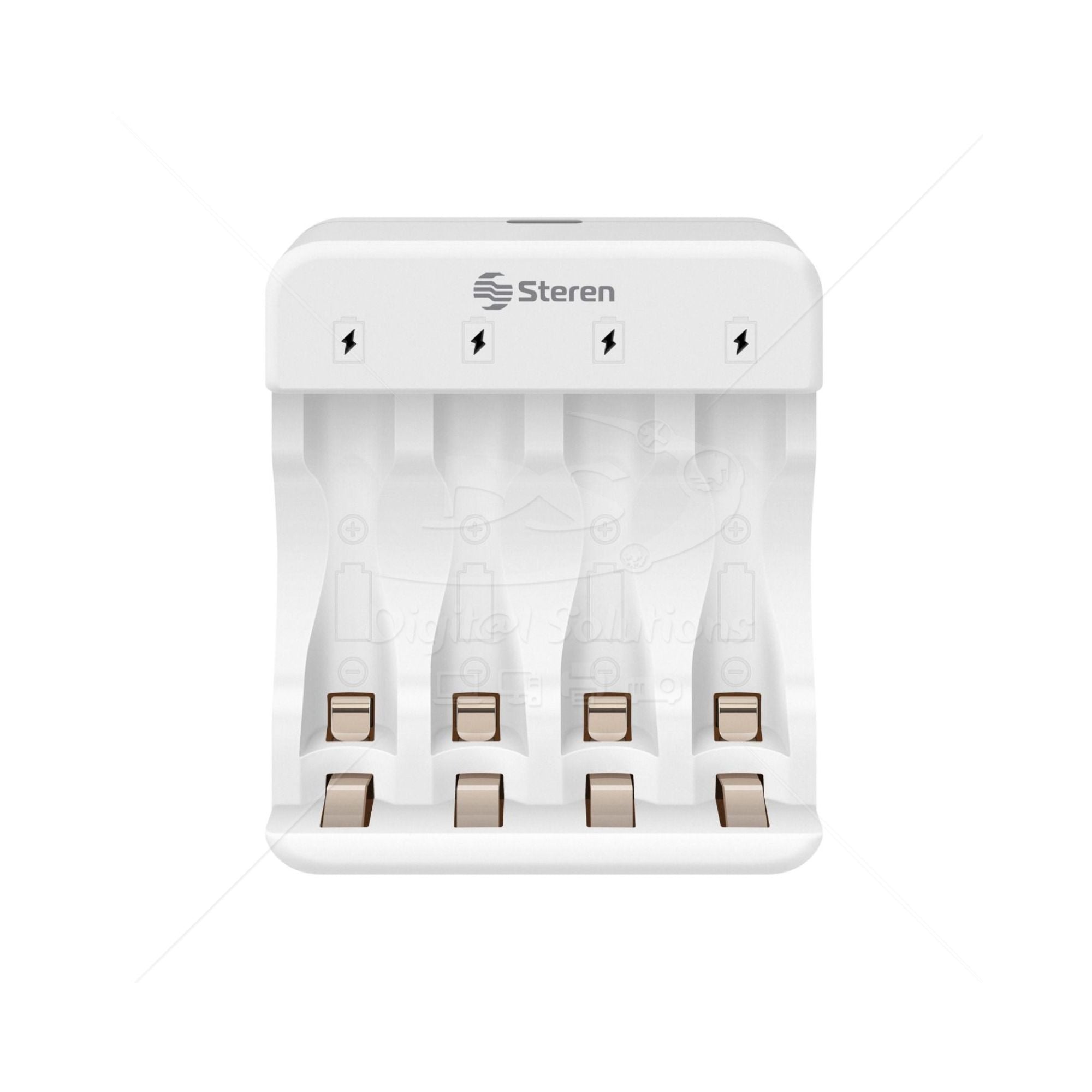 Cargador de Baterías STEREN CRG-016 con 4 Baterías AA