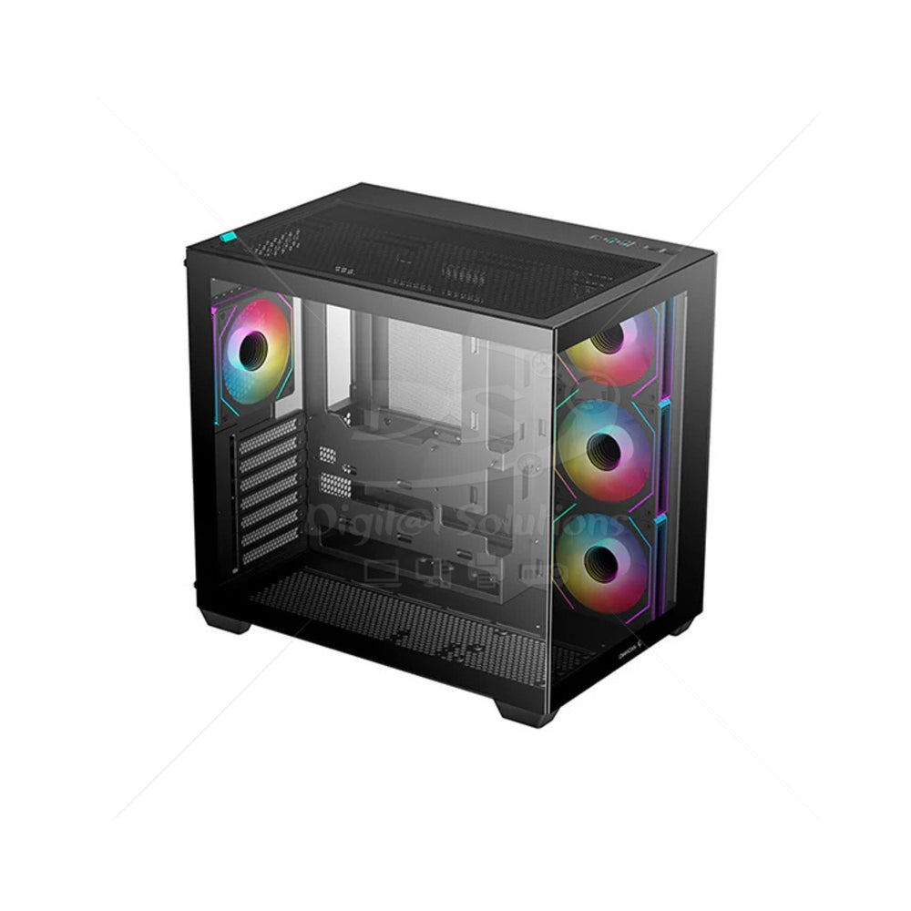 Case DEEPCOOL CG530 4F Media Torre de Ventiladores 4 de 120mm con Vidrio Lateral y Frontal R-CG530-BKADA4-G-1 color Negro