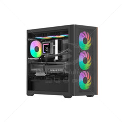 Case Gaming RGB AEROCOOL D301A-G-BK-V2 MINI TOWER