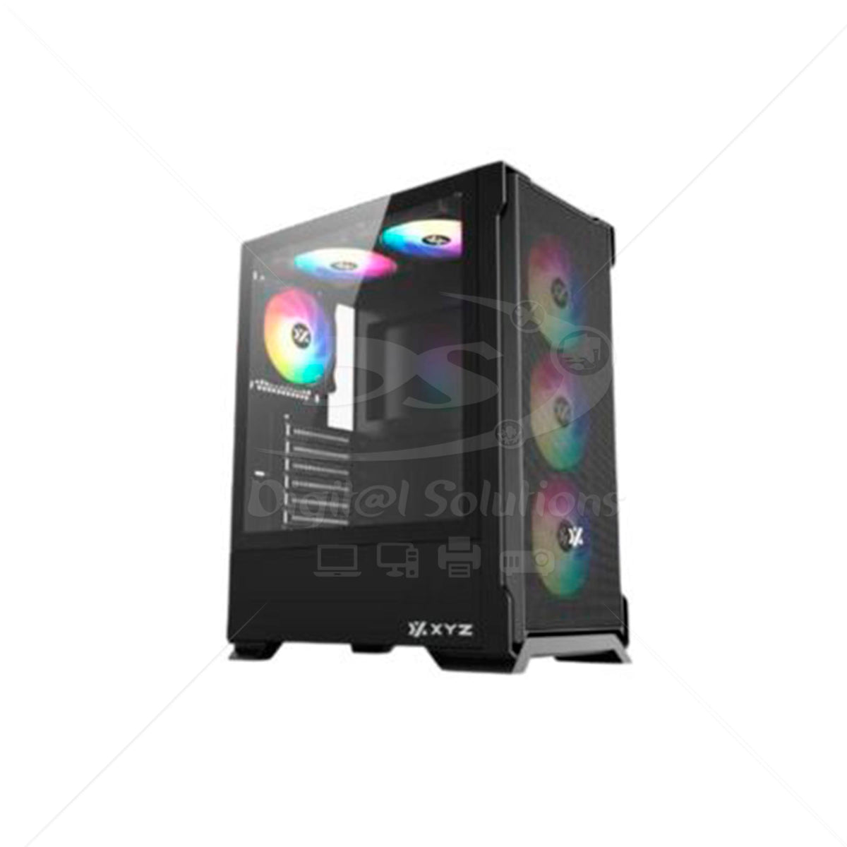 Case XYZ AIRONE 300-X MESH NEGRO, 6 x 120mm ARGB fans, USB 3.0 port, USB Type-C Gen2, ATX, Micro-ATX y ITX
