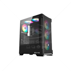 Case XYZ AIRONE 300-X MESH NEGRO, 6 x 120mm ARGB fans, USB 3.0 port, USB Type-C Gen2, ATX, Micro-ATX y ITX