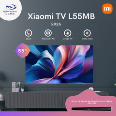 Combo Smart TV Xiaomi L55MB 2026 y Barra de Sonido Klip Xtreme KBS-00A