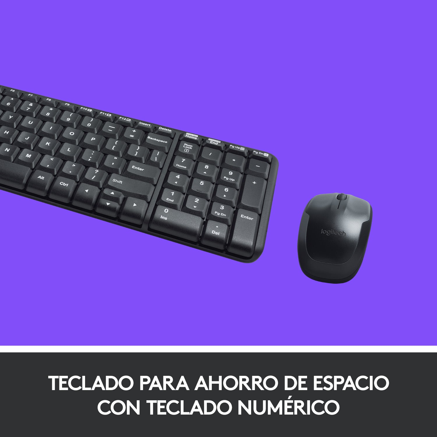 Combo Teclado Compacto y mouse Inalámbricos MK220