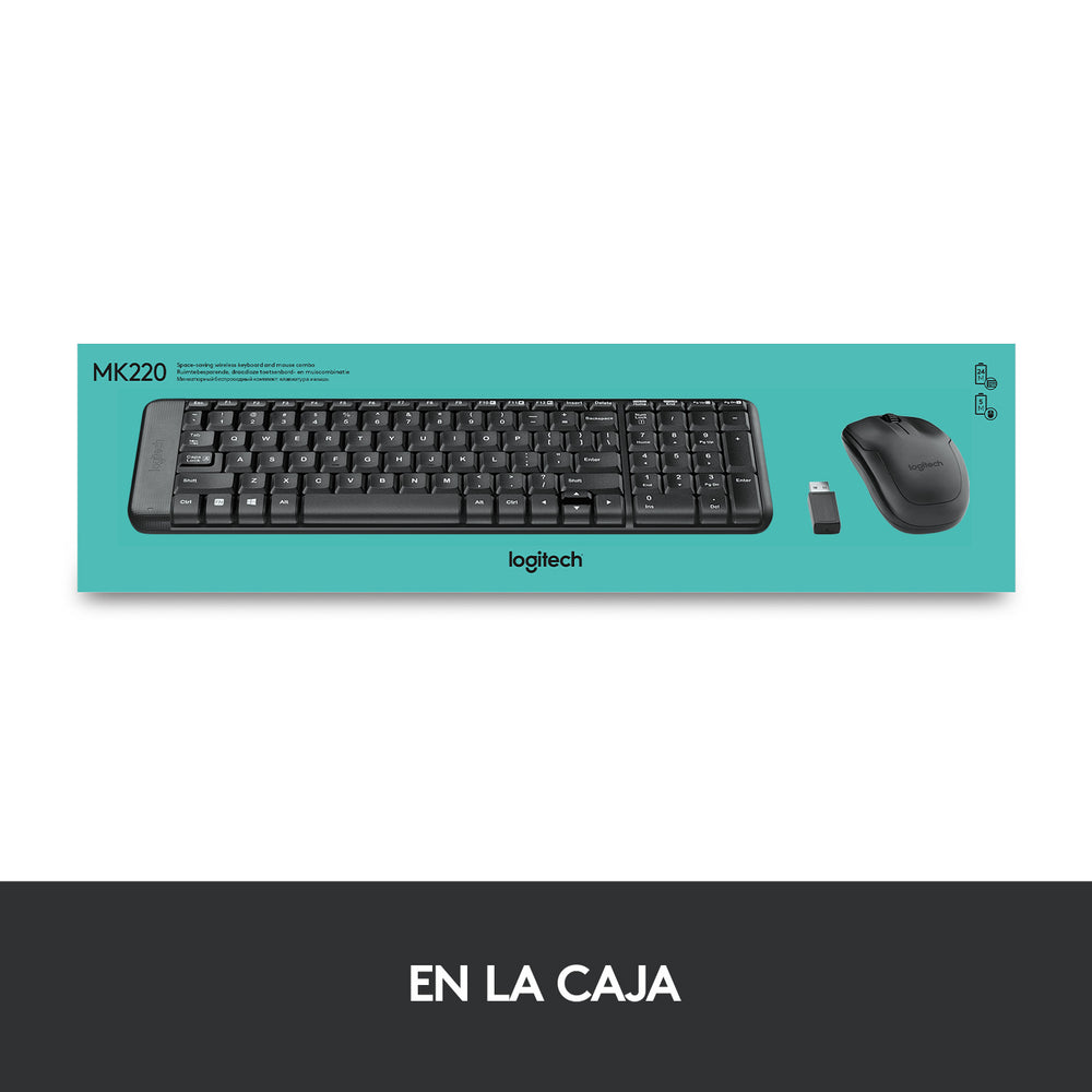 Combo Teclado Compacto y mouse Inalámbricos MK220