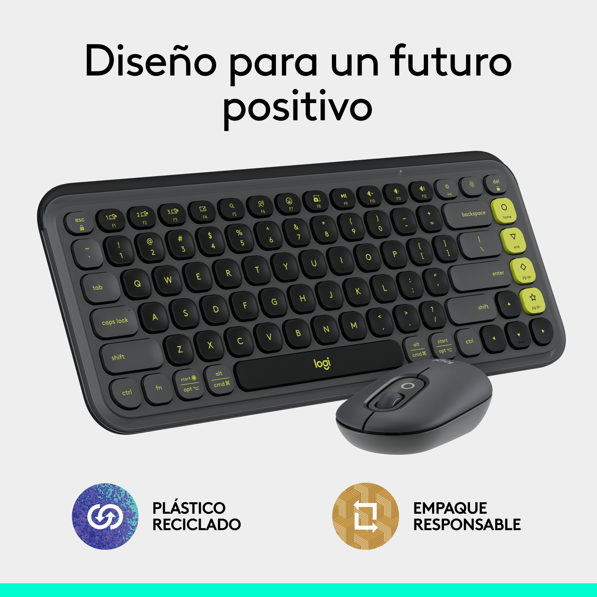Combo teclado y mouse Logitech POP Icon