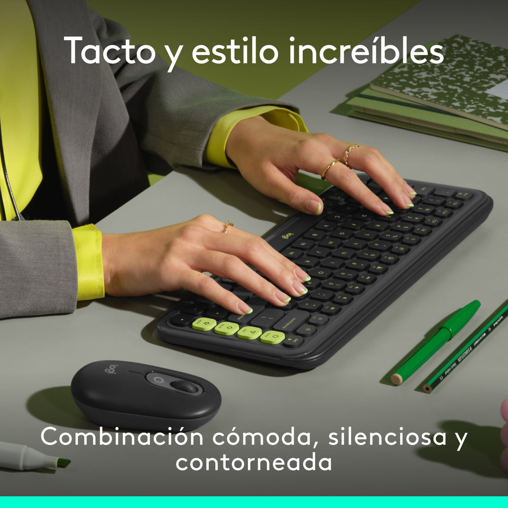 Combo teclado y mouse Logitech POP Icon