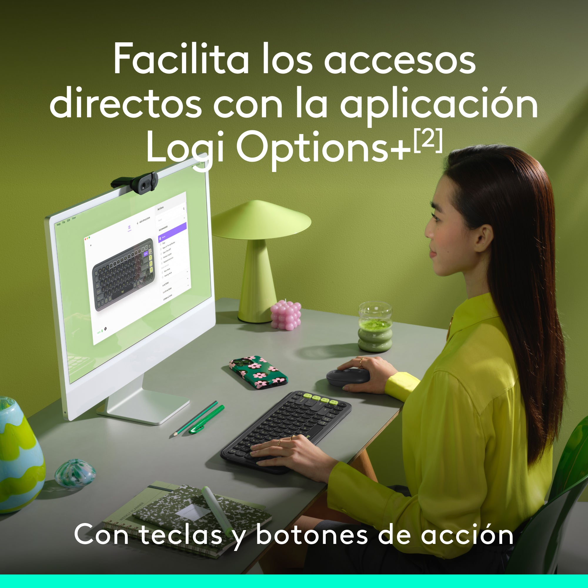 Combo teclado y mouse Logitech POP Icon