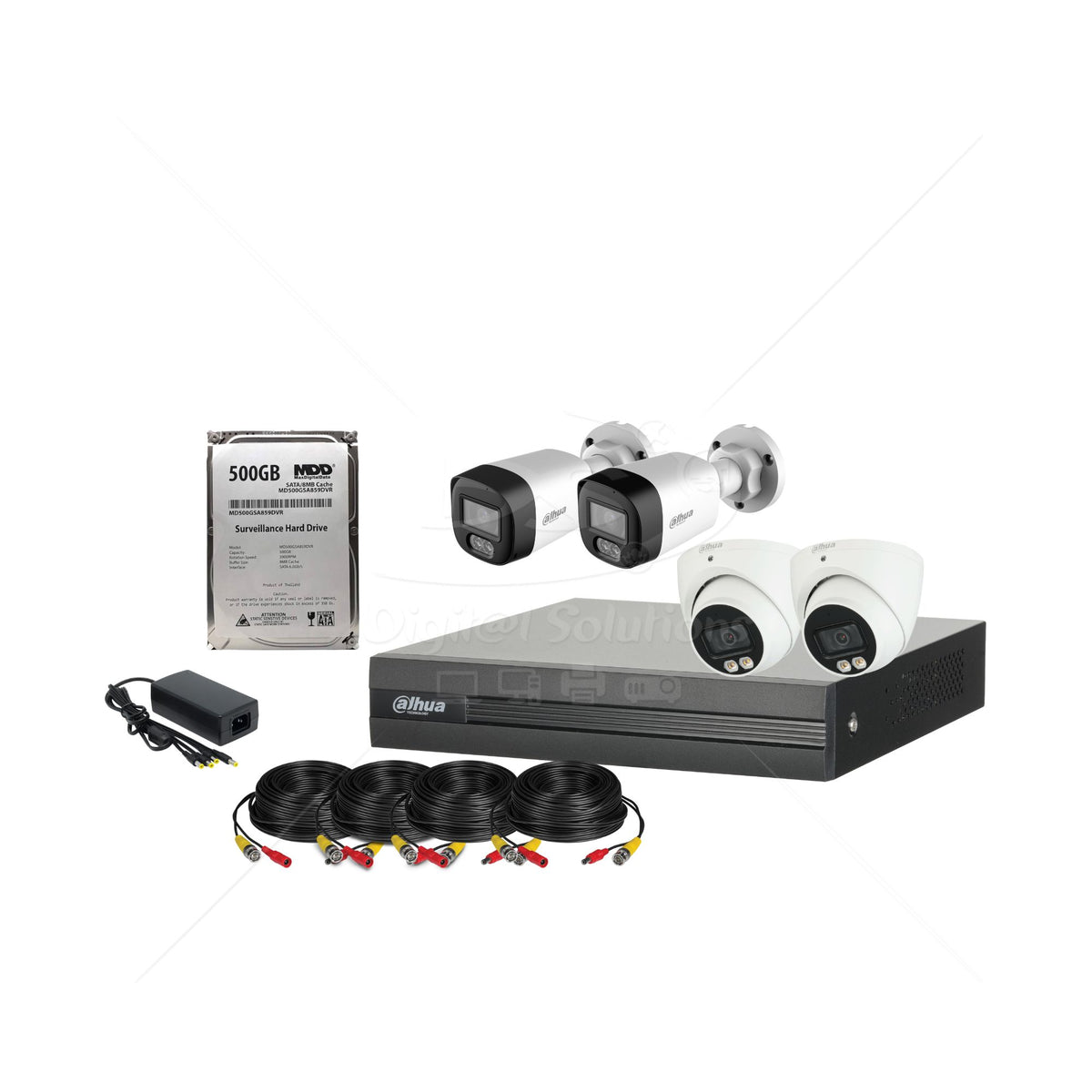 Kit 4 Cámaras Dahua 2MP (1080p) Smart Dual Light