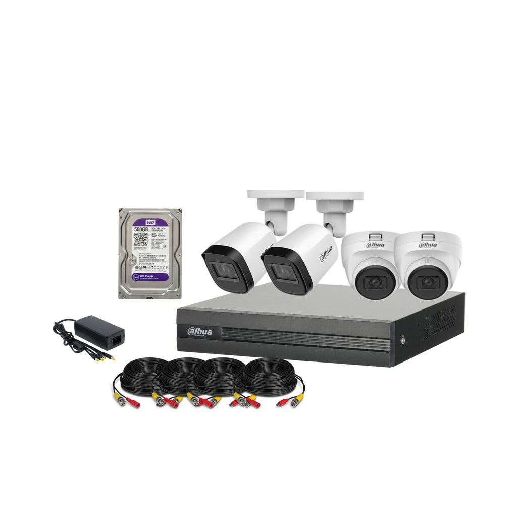 Kit 4 Cámaras Dahua 2MP(1080p)