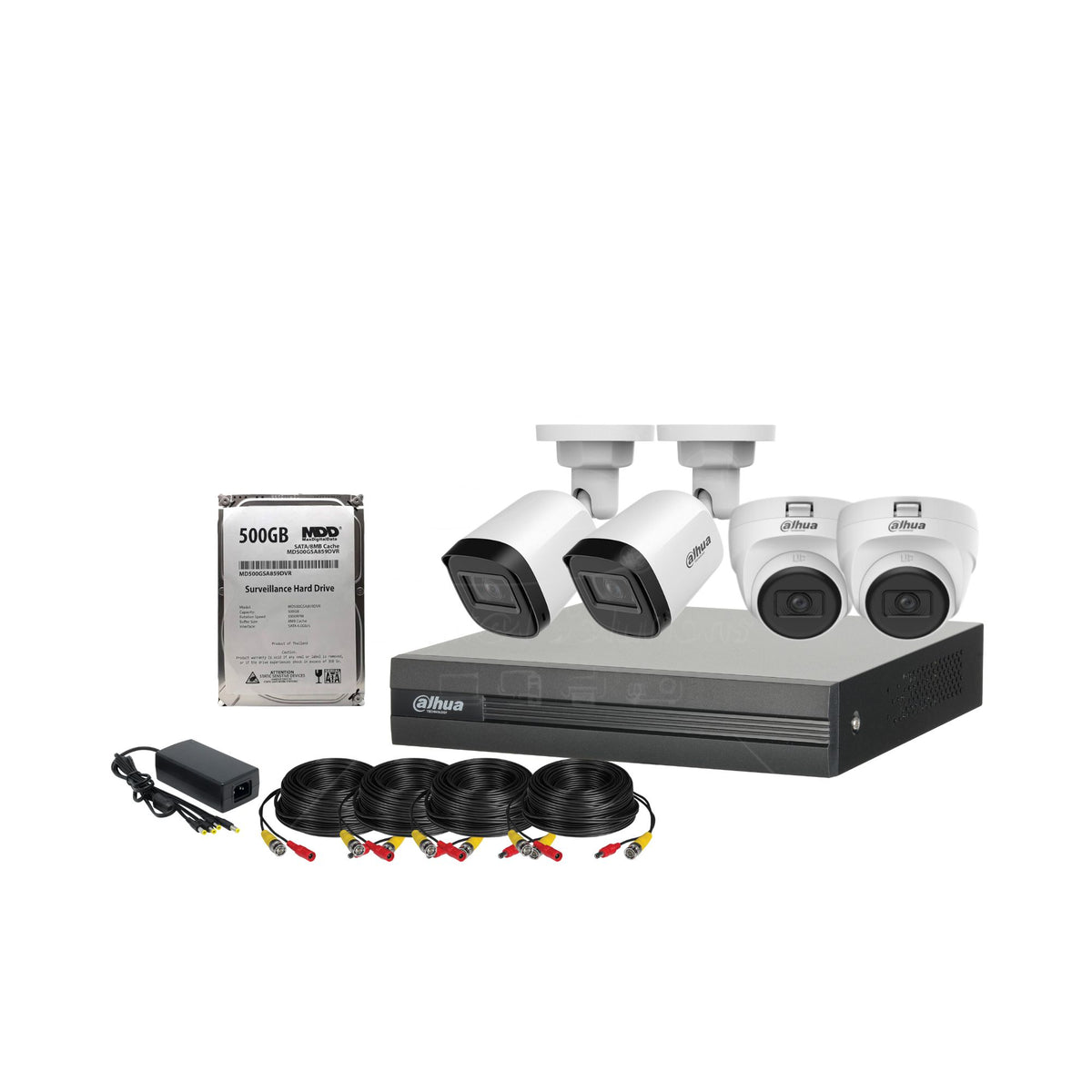 Kit 4 Cámaras Dahua 5MP (3K)