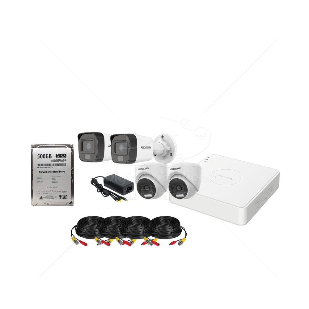 Kit 4 Cámaras Hikvision 2MP (1080p)
