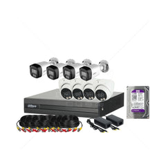 Kit 8 Cámaras Dahua 2MP (1080p) Smart Dual Light