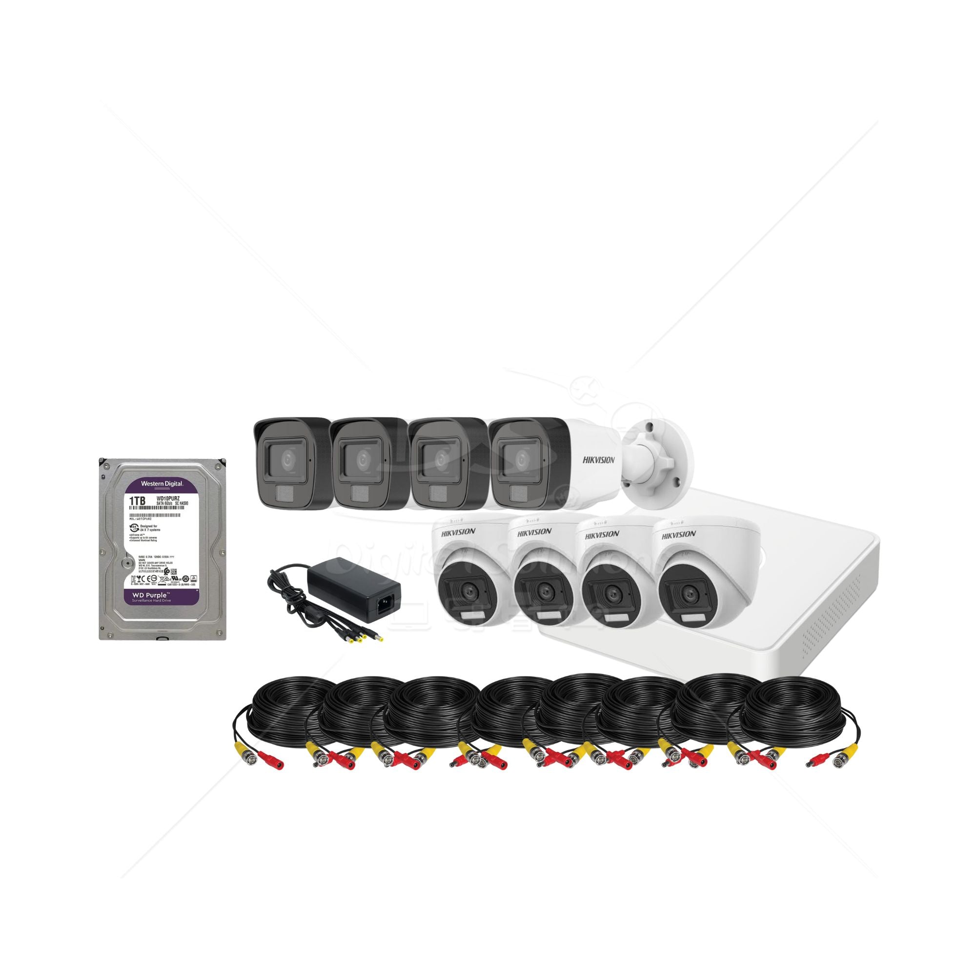 Kit 8 Cámaras Hikvision 2MP (1080P)