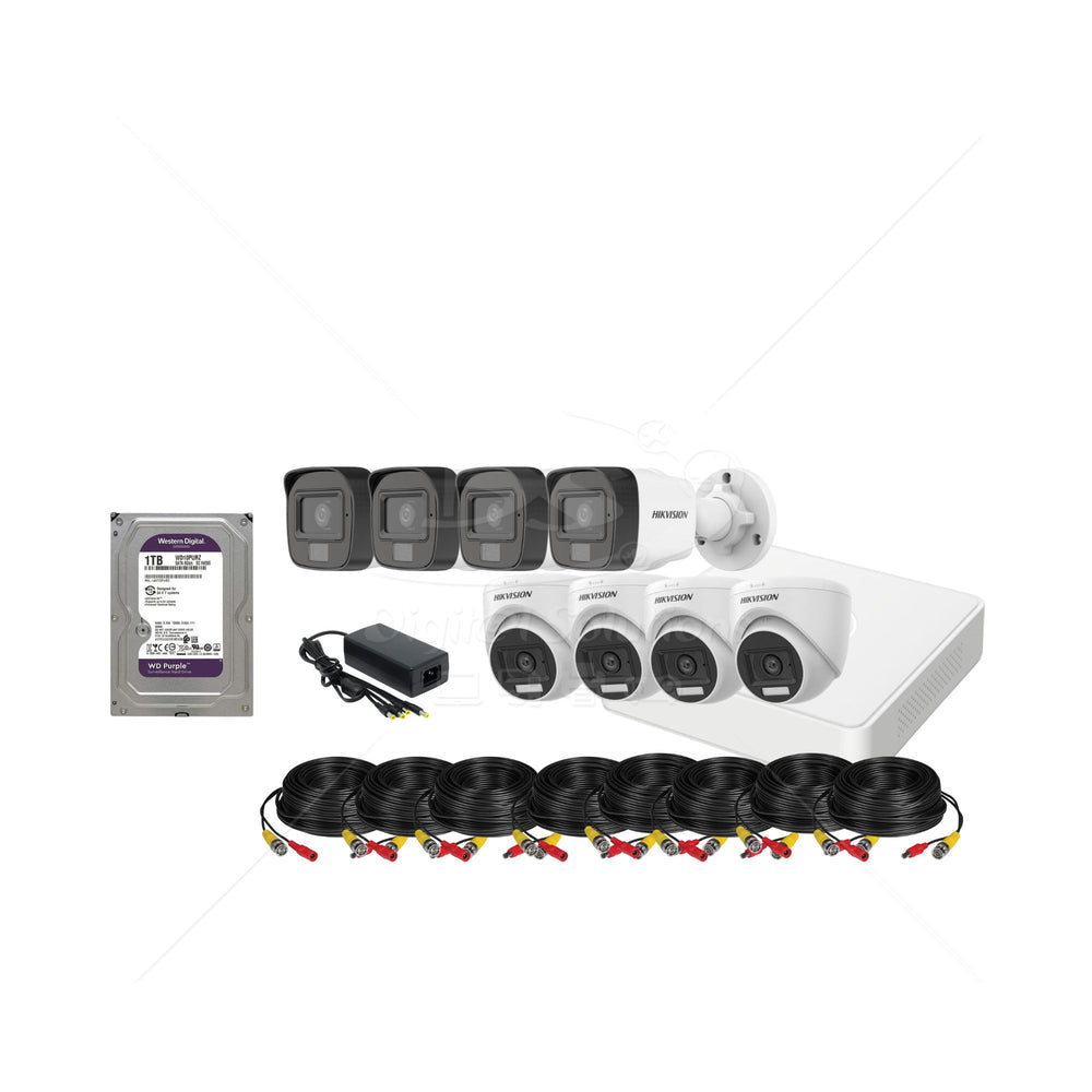 Kit 8 Cámaras Hikvision 2MP (1080P)