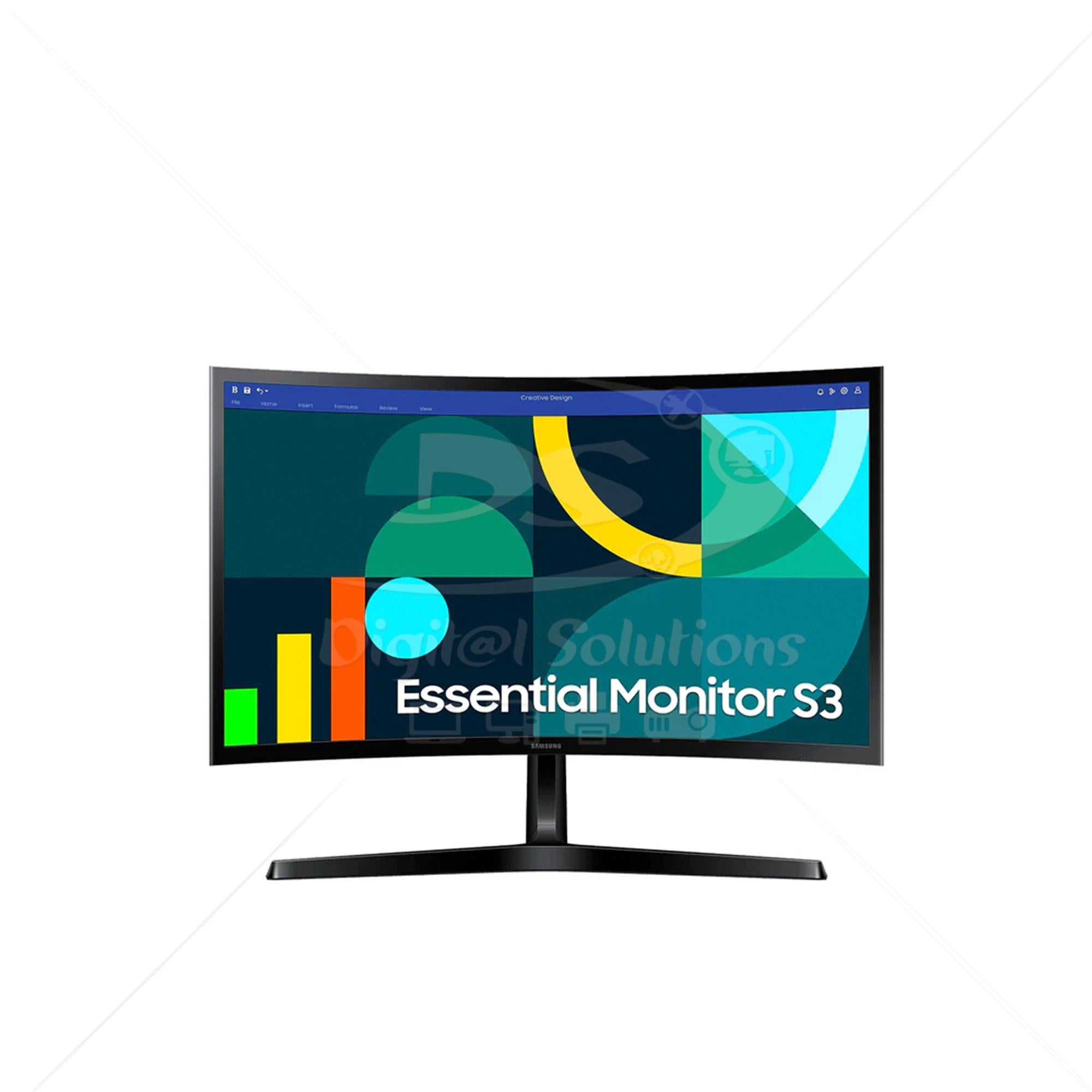 Monitor Curvo Samsung Essential S3 S24D366GAN 24 Plg