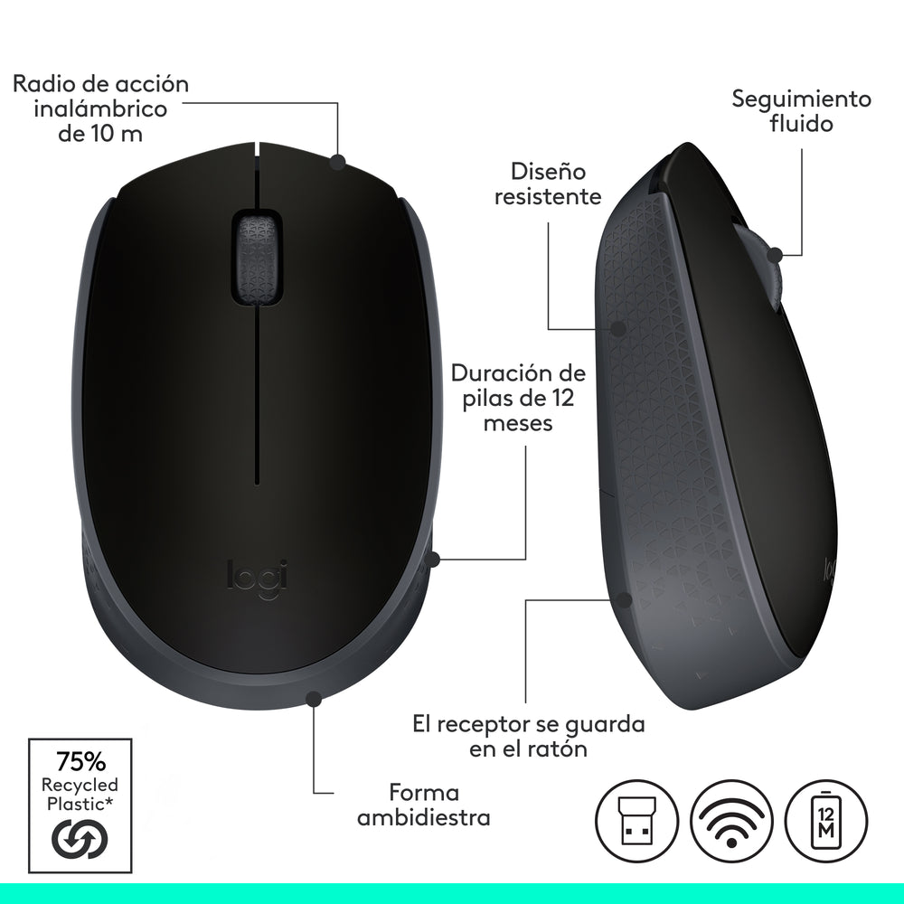 Mouse Inalámbrico Logitech M170