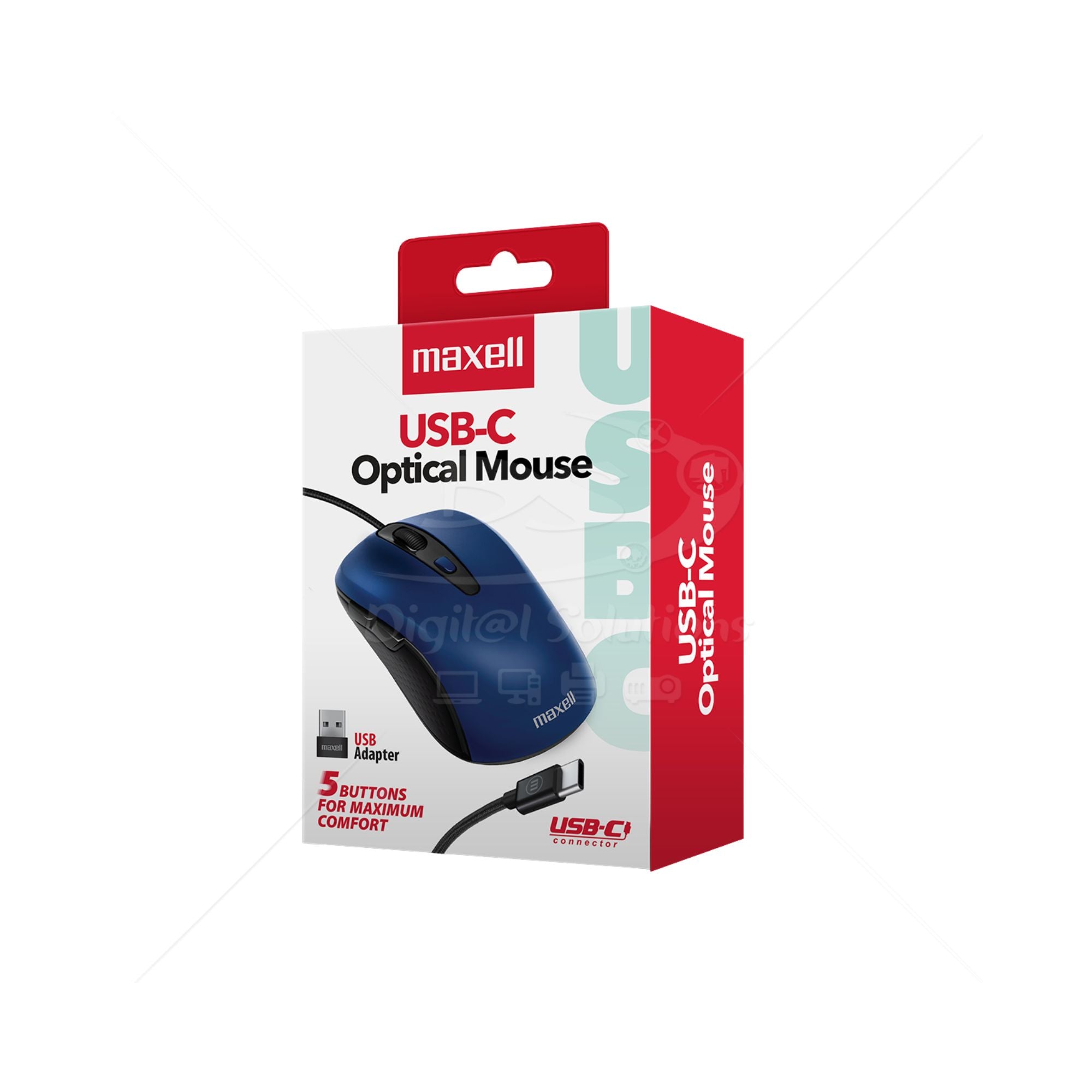 Mouse USB MAXELL MOWR-105C NAVY USB-C