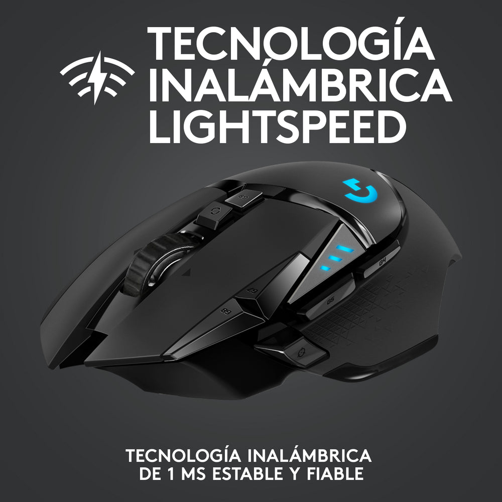 Mouse inalámbrico Logitech G502 LIGHTSPEED para gaming