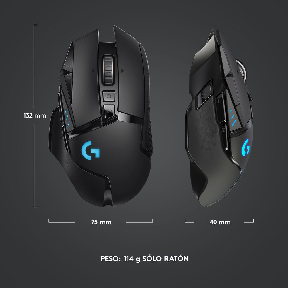 Mouse inalámbrico Logitech G502 LIGHTSPEED para gaming