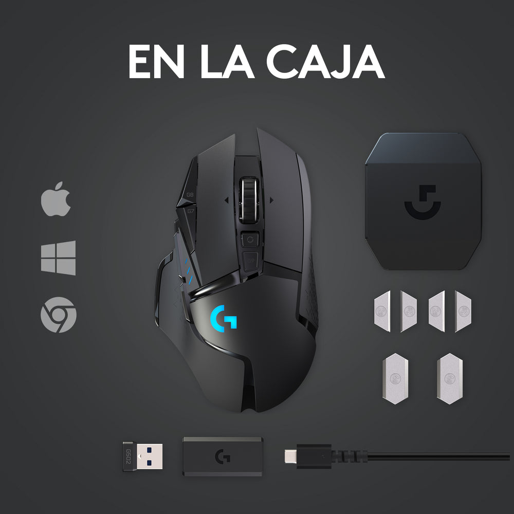 Mouse inalámbrico Logitech G502 LIGHTSPEED para gaming