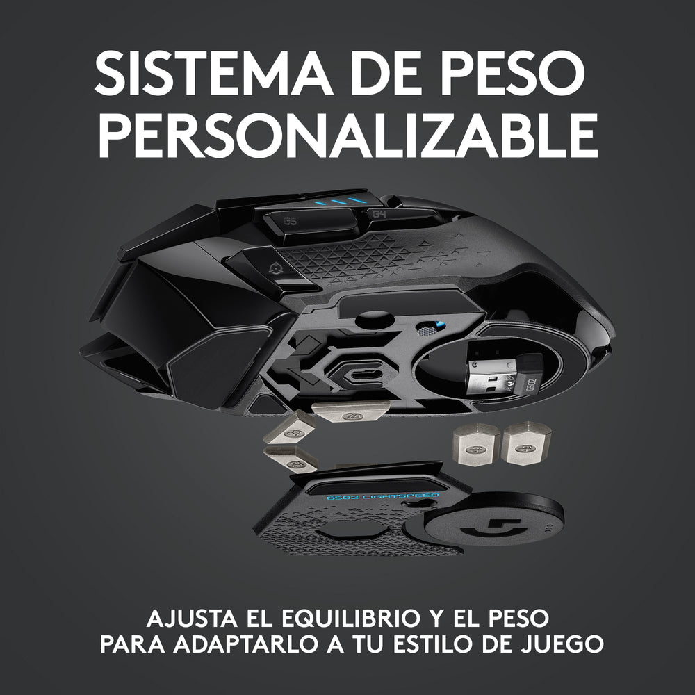 Mouse inalámbrico Logitech G502 LIGHTSPEED para gaming