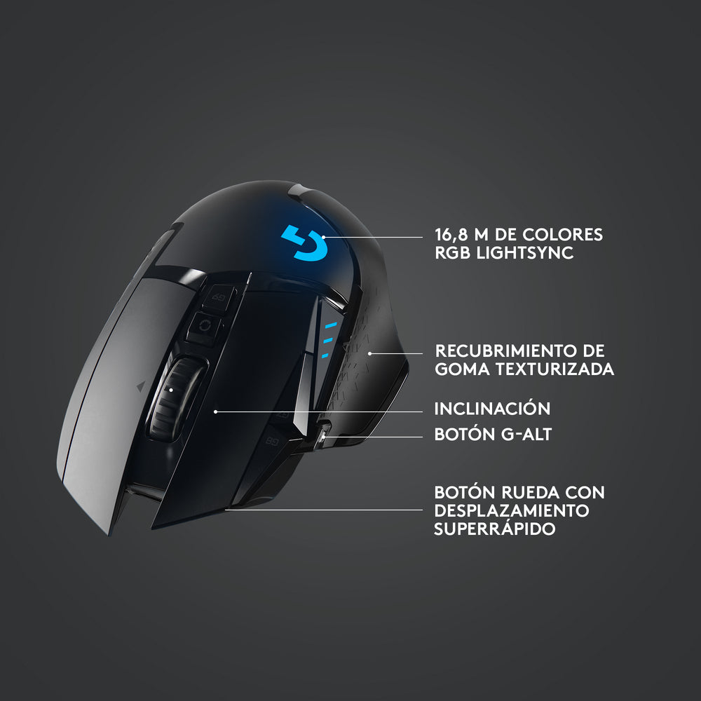 Mouse inalámbrico Logitech G502 LIGHTSPEED para gaming