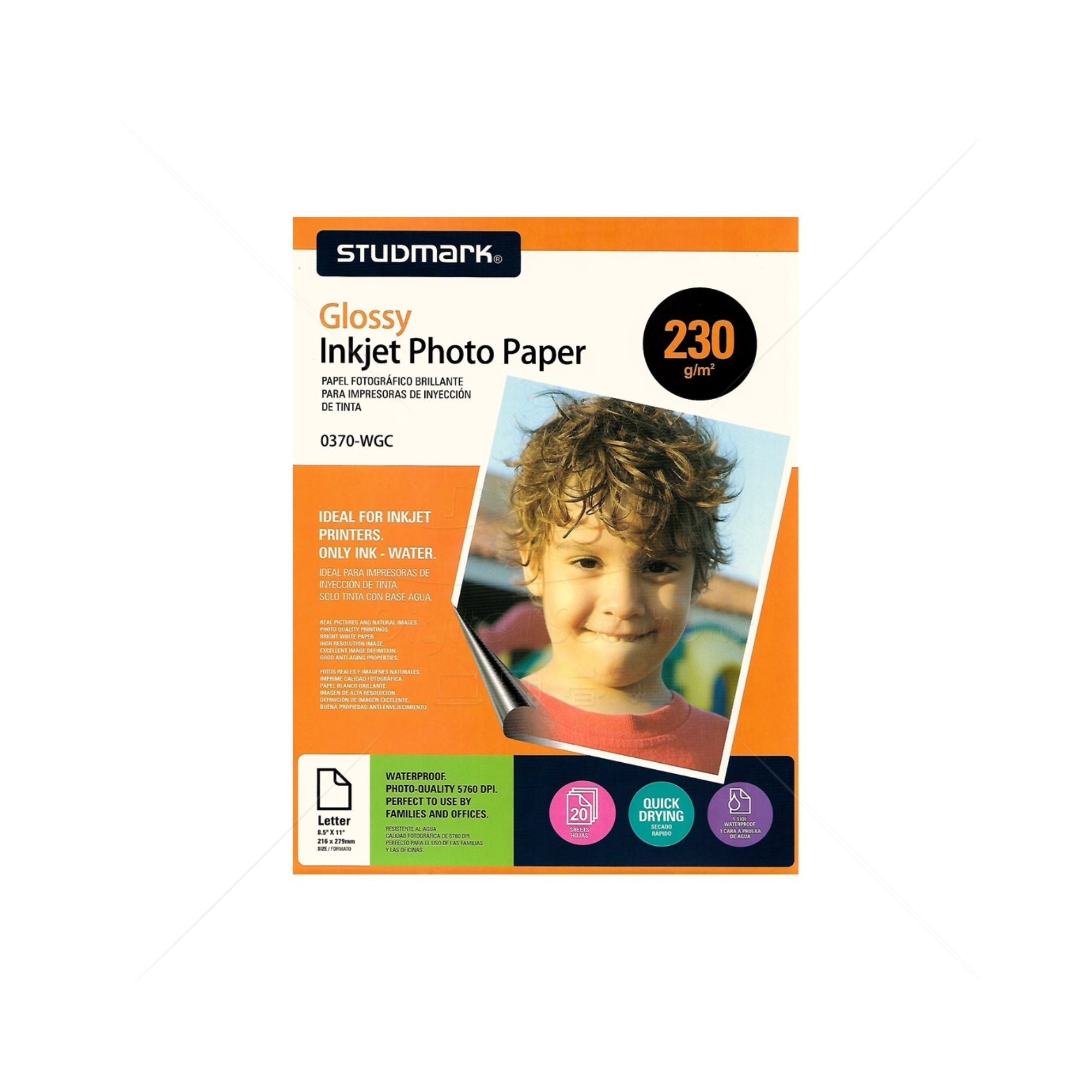 Paquete Papel Fotográfico STUDMARK TC 230G