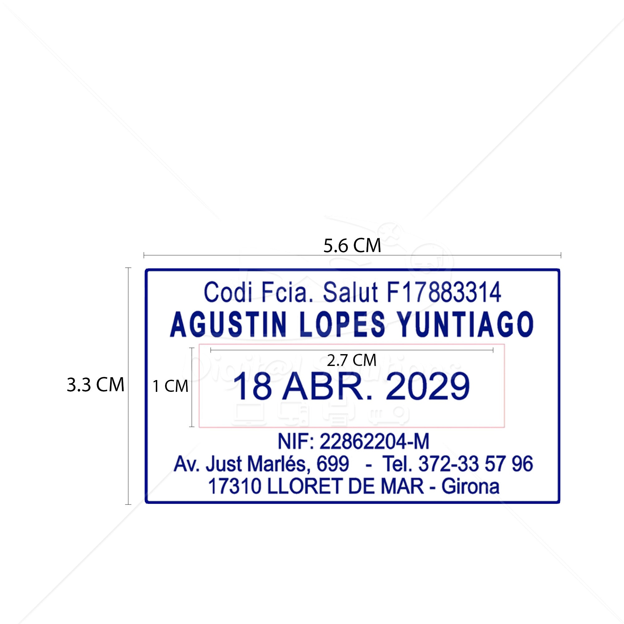 Sello Fechador Metálico Printy 5460