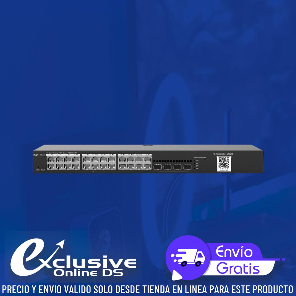 Switch 24 Pto GE Ruijie RG-NBS3100-24GT4SFP-P PoE
