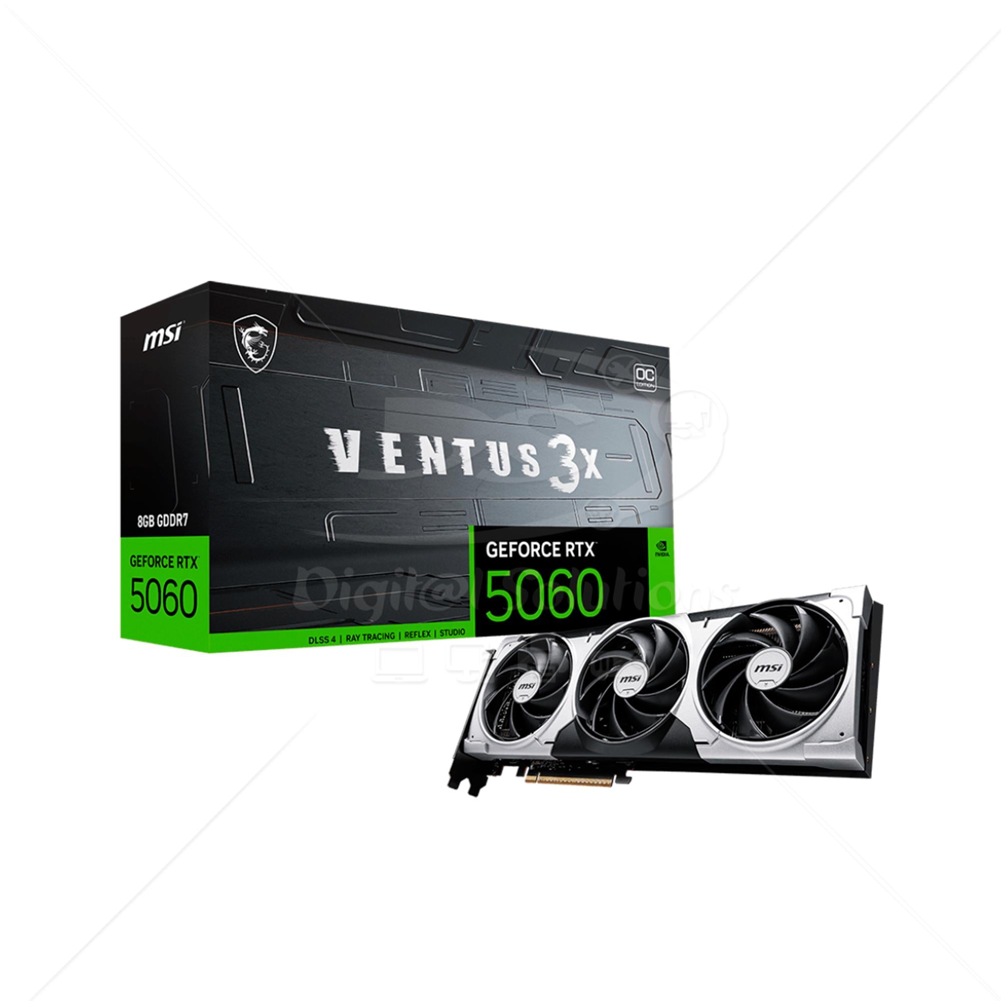 Tarjeta de Video PCI-E MSI RTX 5060 8G VENTUS 3X