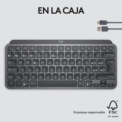 Teclado Inalámbrico Minimalista Logitech MX Keys Mini Negro
