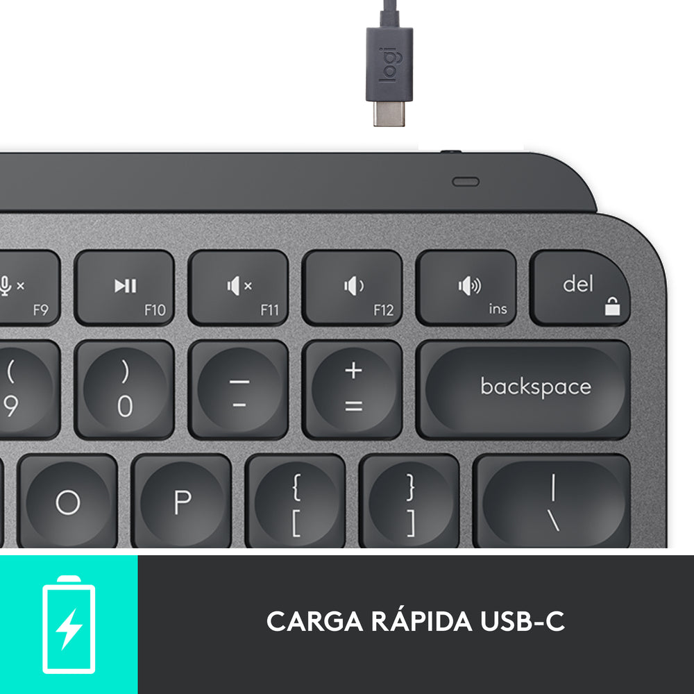 Teclado Inalámbrico Minimalista Logitech MX Keys Mini Negro