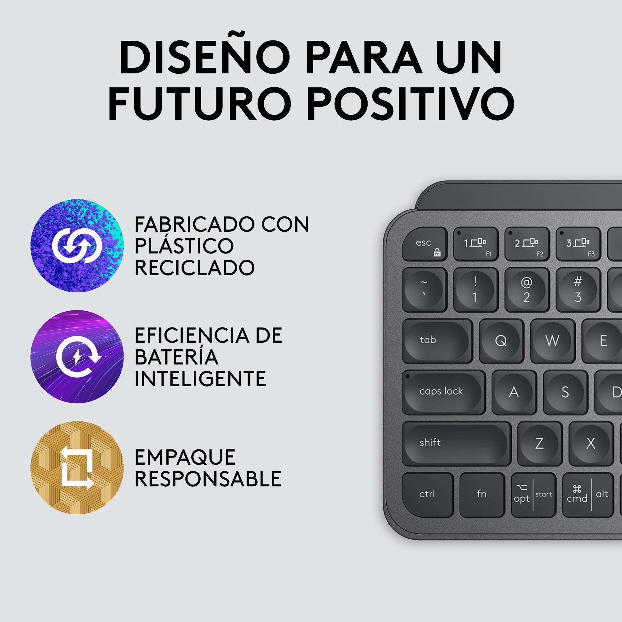 Teclado Inalámbrico Minimalista Logitech MX Keys Mini Negro