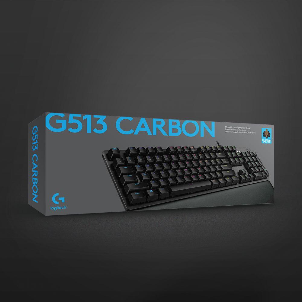 Teclado Mecánico Logitech G513 CARBON LIGHTSYNC RGB, GX Brow