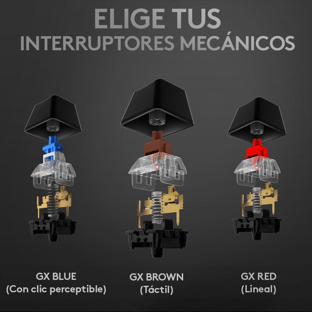 Teclado Mecánico Logitech G513 CARBON LIGHTSYNC RGB, GX Brow